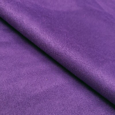 MUSE FABRICS Purple Violet Ultrasoft Upholstery Suede Fabric 58"" By The Yard Polyester