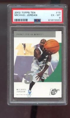 2002-03 Topps Ten #15 Michael Jordan PSA 6 Graded Basketball Card 02-03 2003 NBA - Image 1 of 2