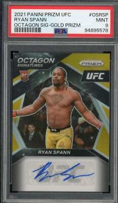 Ryan Spann 2021 Panini Prizm Octagon Sig-Gold Prizm (2/10) (pop 1) #osrsp PSA 9 - Image 1 of 2