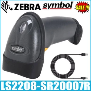 Zebra Symbol LS2208-SR20007R Handheld 1D Wired USB Barcode Scanner Reader Kit - Picture 1 of 6