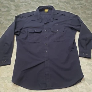 Propper Shirt Mens XL Blue Pockets Long Sleeve Button-Up Utility Ripstop - Picture 1 of 11