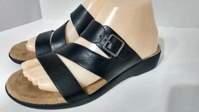 Croft & Barrow 女式凉鞋懒人鞋舒适黑色 7.5 M 码 — 第 1/4 张图片