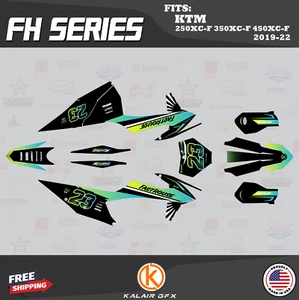 Graphics Kit for KTM 250XC-F 350XC-F 450XC-F (2019-2022) Fh - LIME - Picture 1 of 6