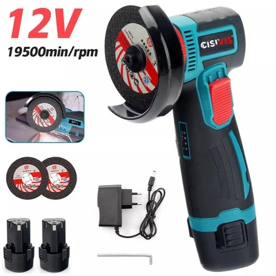 Akku Winkelschleifer 12V Trennschleifer Schleifmaschine Flex Mit 2 Batterien NEU - Bild 1 von 4
