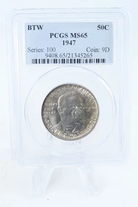 1947-P PCGS MS65 Booker T. Washington Classic Commemorative Half Dollar 50C - Picture 1 of 2