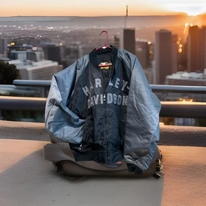 Chaqueta Bomber Harley Davidson Negra Nylon 100 Aniversario 2003 Talla XL - Imagen 1 de 8