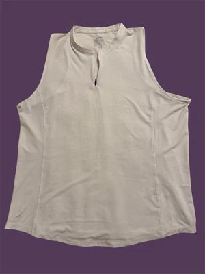 Camiseta sin mangas polo de golf Slazenger Core Tech 1/4 cremallera XL blanca Foto 1 de 4