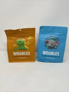 WOOBLES Beginners Crochet Kits BUBBLES Elephant FRED Dinosaur  LOT - Picture 1 of 8