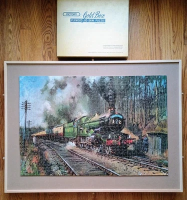 Rompecabezas de madera Victory Gold Box COMPLETO de 1000 piezas "Cathedral Express" en muy buen estado Foto 1 de 4