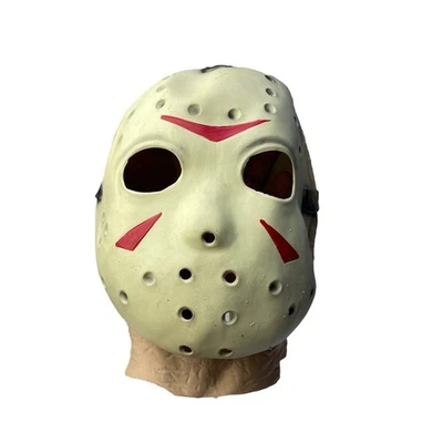 Friday 13th Jason Voorhees Full Head Latex Halloween Mask New Line Productions - Image 1 of 4