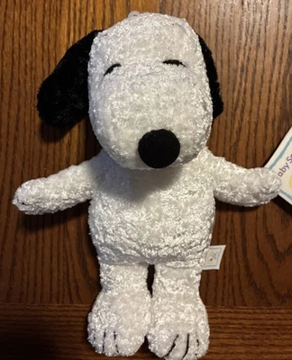 Sonajero Prestige Baby Snoopy con cuello rojo súper suave ideal para manos pequeñas RARO Foto 1 de 4