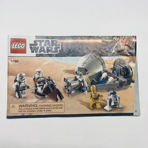 Lego Star Wars 9490 Droid Escape Pod Libretto solo manuale - Foto 1 di 1
