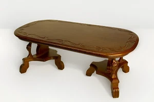 Fantastic Merchandise Double Pedestal Dining Table Bespaq Vintage Dollhouse - Picture 1 of 9