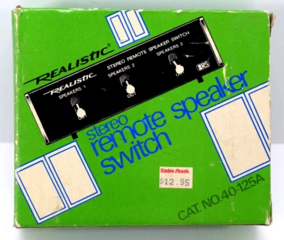 VTG REALISTIC Stereo REMOTE SPEAKER SWITCH Cat No 40-125A Radio Shack Hi Fi OB - Image 1 of 4