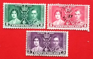Canada Newfoundland #230-232 Coronation - Omnibus Issue Used - Picture 1 of 1
