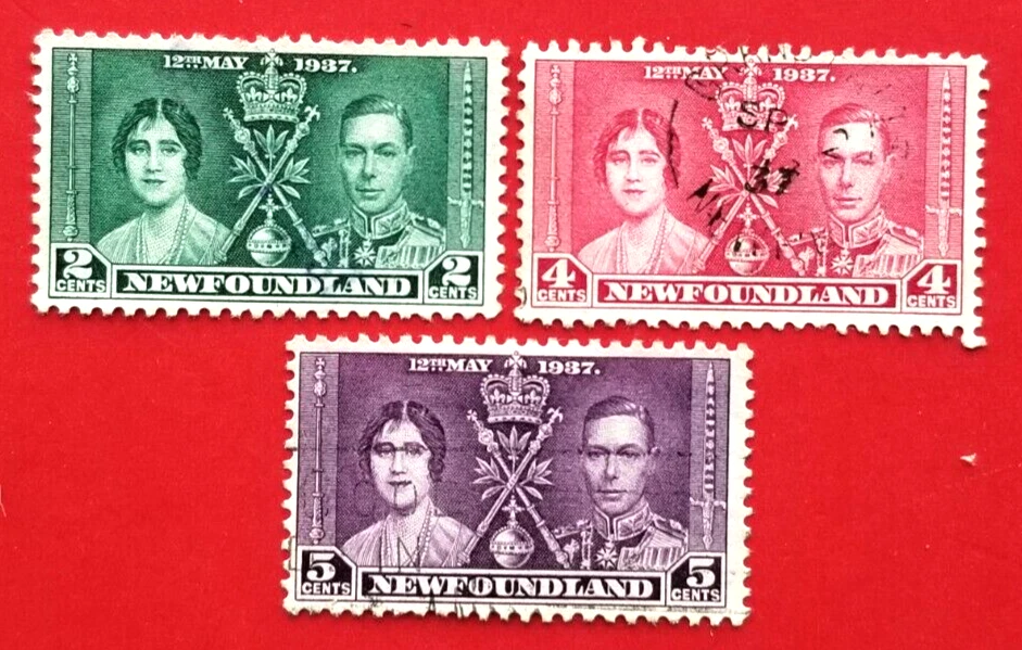 Canada Newfoundland #230-232 Coronation - Omnibus Issue Used - Image 1 of 1