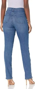 Gloria Vanderbilt Amanda Womens High Rise Med Wash Tapered Leg Jeans Sz 12 NWT - Picture 1 of 10
