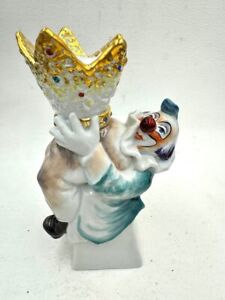 Meissen - Figurine Clown, Couronne Sur Le Ventre Par Jörg Danielczyk
