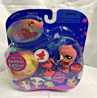 NIP Authentic Littlest Pet Shop LPS Funniest Fuzzy Flamingo #800 - Image 1 of 2