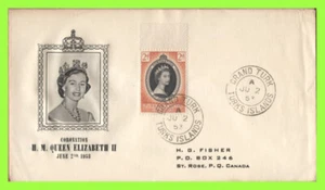 Turks & Caicos 1953 QEII Coronation (Fischer) First Day Cover - Picture 1 of 1
