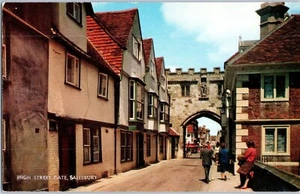 High Street Gate Salisbury United Kingdom Postcard - Picture 1 of 2