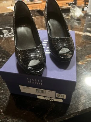 Stuart Weitzman wedge high heel open toe shoes - Image 1 of 4