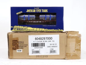 AMERICAN FLYER S GA. 6-48297 NORFOLK SOUTHERN FLAT W/ JET ENGINES - TCA 2012 - Picture 1 of 13