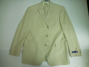 Mens Austin Reed London 100% Cotton Striped Jacket Size 42 Long