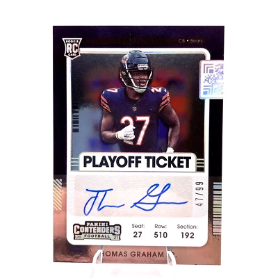 2021 Panini Contenders Rookie Ticket Auto THOMAS GRAHAM JR Bears /99 - Image 1 of 2