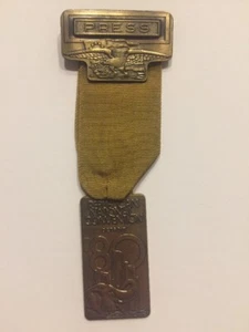 1980 Republican National Convention President Ronald Reagan Press Badge Medal - Picture 1 of 4