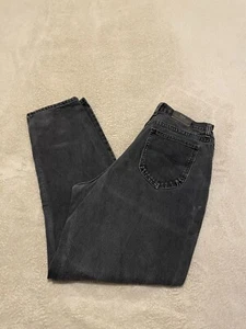 Vintage Women's Lee Jeans Black Size W32 L31 Made In USA Straight High Rise - Picture 1 of 12