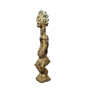 Estatua yoruba africana Esta escultura tribal tallada a mano estatua de decoración del hogar-667 - Imagen 1 de 24