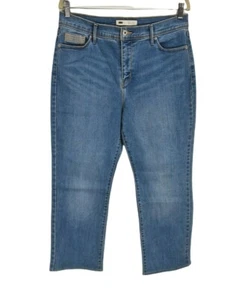 Levi's 512 Straight Leg Perfectly Slimming Blue Denim Jean Women Waist 32 - Picture 1 of 5