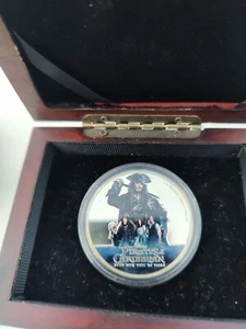 Disney Pirates of the Caribbean Dead Men Tell No Tales 1 oz Silver Coin 2017 $2 - Picture 1 of 7