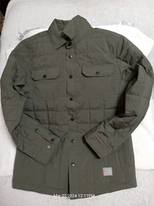 Free Country Olive Jacket Womens Repreve Series - Button Snap Soft Warm - Picture 1 of 9