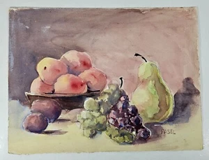 Still Life Fruit Watercolor Painting By Fasel - Picture 1 of 3