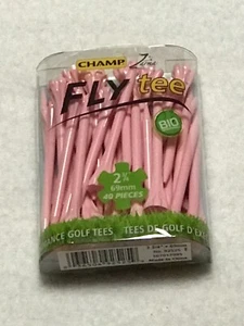 40 Champ Zarma Fly Tee 2 3/4" Pink Golf Tees 40 Tees 92525 NEW - Picture 1 of 2