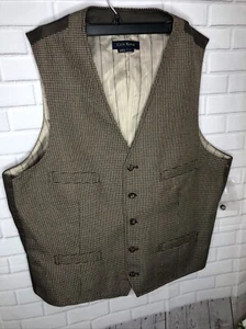 Club Room Vintage Weste Kleid Anzug Streifen grau Weste gefüttert L Herren Academia Preppy - Bild 1 von 10