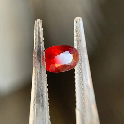 Natural Ruby 1.35 CT Oval Cut_ Winza Mine Tanzania|Eye Clean| Rich Pigeon Blood - Image 1 of 4