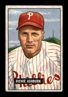 Bowman #186 1951 Richie Ashburn muy bueno salón-10001972 Foto 1 de 2