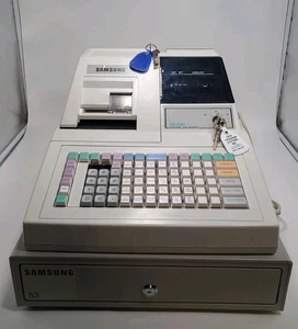 Samsung ER-4940 Elektronische Registrierkasse mit Kassenschublade & Schlüssel - Einschalten - Bild 1 von 11