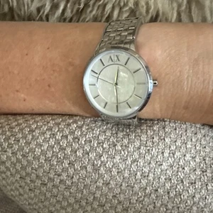 ARMANI EXCHANGE OLIVIA SILVER TONE,STAINLESS STEEL WATCH-AX5306 - Picture 1 of 6