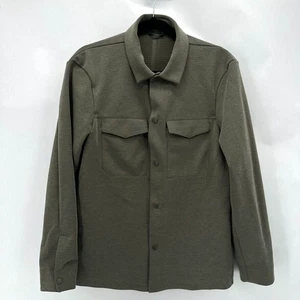 LULULEMON Gridliner Fleece Overshirt Snap Button Mens S Preppy Gorpcore Active - Picture 1 of 12