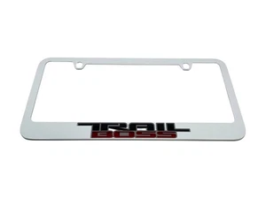 Chevrolet Trail Boss White License Plate Frame - Picture 1 of 3