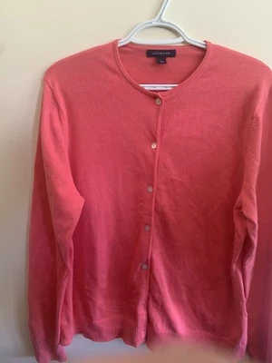 Cárdigan Suéter Land’s End Botón-Frente Melón Algodón Spandex-L Foto 1 de 4