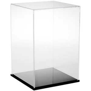 Plymor Clear Acrylic Display Case with Black Base, 10" W x 10" D x 15" H - Picture 1 of 1