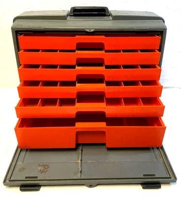 FLAMBEAU 22060 Adventurer Tackle Box ~ Utility Tool Box 6 Drawer Heavy Duty Used - Image 1 of 4