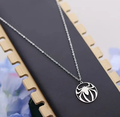 Collar Araña Acero Inoxidable Joyería Gótica Estilo Spiderman NUEVO Foto 1 de 4