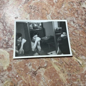 Vintage Photo Double Exposure Woman Putting On Makeup Fashion Glamour Beauty - Picture 1 of 1