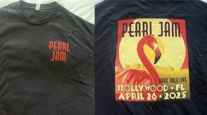 PEARL JAM SHIRT XL HARD ROCK HOLLYWOOD FLORIDA 4/26/2025 DARK MATTER FLAMINGO - Picture 1 of 6